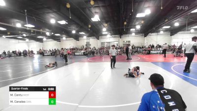 46 lbs Quarterfinal - Mason Cantu, West Las Vegas Junior Wrestling vs Maddox Canales, Carlsbad Combat WC