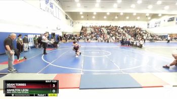 106 lbs Cons. Round 1 - Adam Torres, Etiwanda vs Hamilton Leon, Mira Costa High School