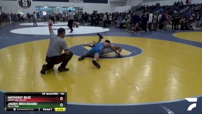 132 lbs Cons. Round 5 - Jaden Broussard, Villa Park vs Anthony Ruiz, Santa Ana Valley