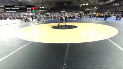 Boys 1A 165 lbs Cons. Round 2 - Logan Deal, Klahowya vs Lucky Douvier, Elma
