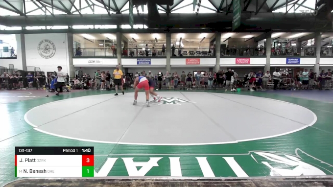 131-137 lbs Quarterfinal - Nelson Benesh, Oregon vs Jack Platt, West ...