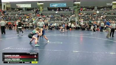 100 lbs Cons. Round 3 - Harper Golden, Greater Heights Wrestling vs Sophia Mescher, Powerhouse Wrestling Club