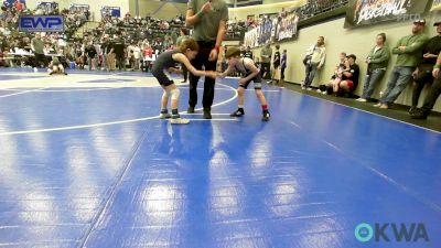 52 lbs Semifinal - Creed Long, Marlow Outlaws vs Carston Fry, Blue Devil Wrestling