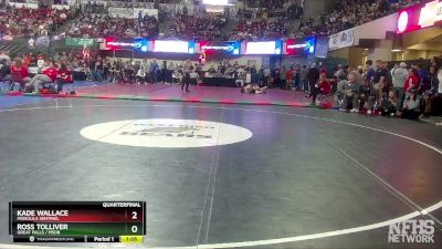 AA - 126 lbs Quarterfinal - Kade Wallace, Missoula Sentinel vs Ross Tolliver, Great Falls / MSDB