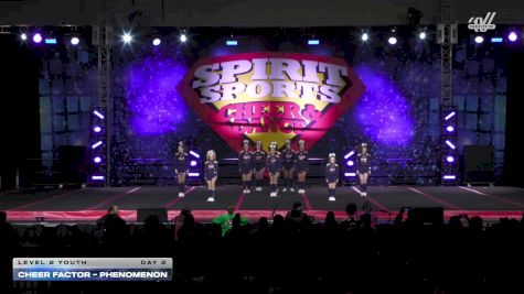 Cheer Factor - PHENOMENON [2025 L2 Youth Day 2] 2025 Spirit Sports Worcester Nationals