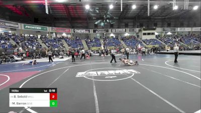 110 lbs Consi Of 8 #2 - Brayden Sebold, Wellington vs Mario Barron, Severance MS