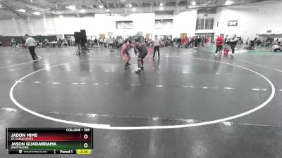 285 lbs Quarterfinal - Jason Guadarrama, Unattached vs Jadon Mims, St. Cloud State