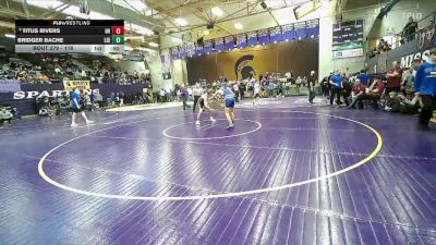 118 lbs Cons. Round 2 - Titus Rivers, Helena vs Bridger Bache, Libby