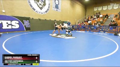 215 lbs Cons. Round 4 - Hector Castaneda, Liberty (Bakersfield) vs Gabriel Marquez, Golden Valley (Bakersfield)