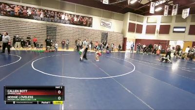 52 lbs Cons. Round 2 - Callen Bott, Spanish Fork vs Hodge Loveless, Payson Lion Wrestling Club