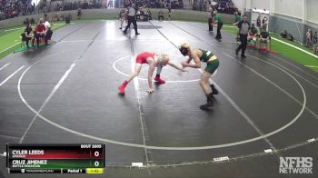 120 lbs Semifinal - Cruz Jimenez, Battle Mountain vs Cyler Leeds, Lincoln