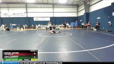 75-80 lbs Round 3 - Cole Clements, Hawk Wrestling Club vs Samuel Archer, Team Real Life