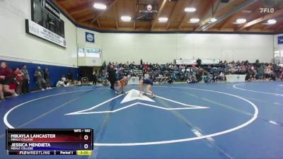 160 lbs Cons. Round 3 - Mikayla Lancaster, Menlo College vs Jessica Mendieta, Menlo College