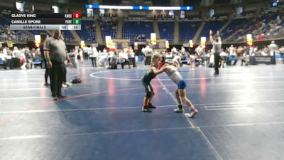 55 lbs Semifinal - Gladys King, Knoch vs Camille Spore, Fort LeBoeuf