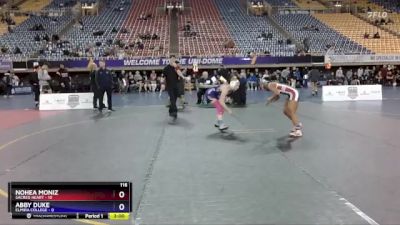 116 lbs 2nd Wrestleback (16 Team) - Nohea Moniz, Sacred Heart vs Abby Duke, Elmira College