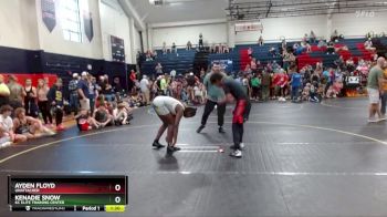 150/170 Round 1 - Ayden Floyd, Unattached vs Kenadie Snow, KC Elite Training Center