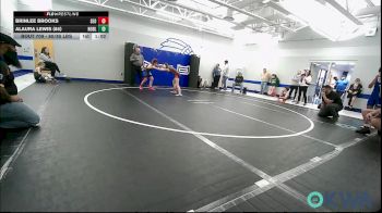 80/85 lbs Rr Rnd 2 - Brinlee Brooks, SEO Wrestling Club vs Alaura Lewis (85), Noble Takedown Club