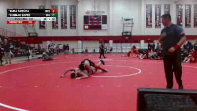 197 lbs 1st Place Match - Lusiano Lopez, Clackamas Community College vs Elias Corona, Southern Oregon