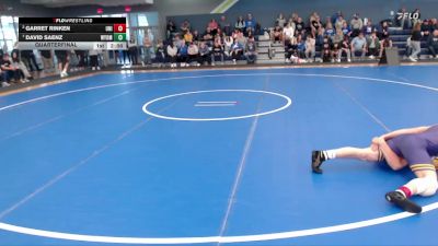 133 lbs Quarterfinal - David Saenz, Wyoming vs Garret Rinken, Northern Iowa