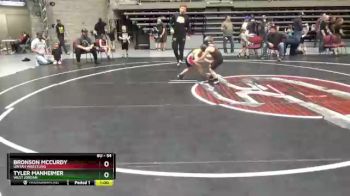 54 lbs Quarterfinal - Bronson McCurdy, Uintah Wrestling vs Tyler Manheimer, West Jordan