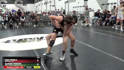 105 lbs Placement Matches (8 Team) - Gunner Perkins, West Shore Wrestling Club vs Cole Rebels, Ruthless