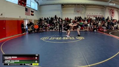 155 lbs Cons. Round 3 - Aspen Salazar, Pagosa Springs vs Lillian Reish, Canon City