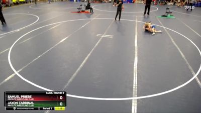 53 lbs Cons. Round 4 - Jaxon Cardinal, MN Elite Wrestling Club vs Samuel Priebe, MN Elite Wrestling Club