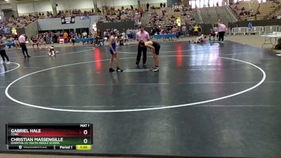 95 lbs Cons. Round 1 - Gabriel Hale, TCWC vs Christian Massengille, Overton Co Youth Middle School