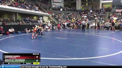 65 lbs Champ. Round 2 - Brentley Holbrook, Siouxland Wrestling Academy vs Connor Marco, Sibley Ocheyedan