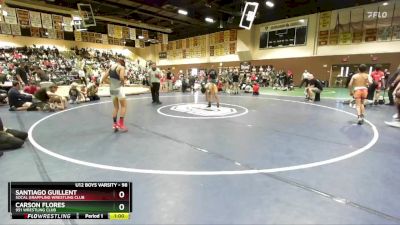 98 lbs Quarterfinal - Carson Flores, 951 Wrestling Club vs Santiago Guillent, Socal Grappling Wrestling Club