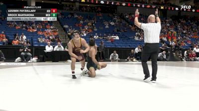 184 lbs Round 1 (16 Team) - Azizbek Fayzullaev, Arizona State vs Brock Mantanona, Michigan