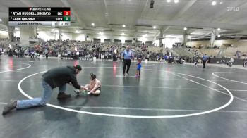 55 lbs Quarterfinal - Ryan Russell (McKay), Brentwood Wrestling Club vs Lane Brooks, Clinton Dragon Youth Wrestling