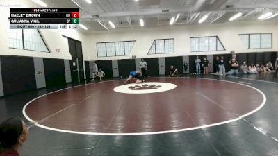 142-154 lbs Cons. Round 3 - Gulianna Vigil, CY Middle School vs Haeley Brown, Riverton Middle School