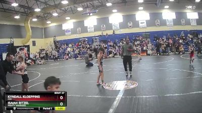 70 lbs Round 1 - Kyndall Kloepping, C2X vs Isaiah Ritzel, Mighty Warriors