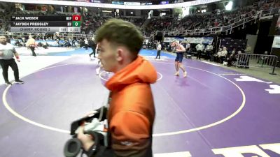 I-190 lbs Champ. Round 2 - Jayden Pressley, Minisink Valley vs Jack Weber, Mepham