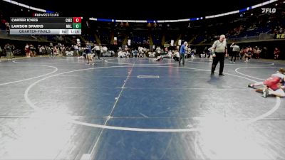 96 lbs Quarterfinal - Carter Ickes, Chestnut Ridge vs Lawson Sparks, Millcreek