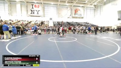 99 lbs Cons. Round 4 - Clinton Randall, District 3 Wrestling vs Gryphon Foster, Cazenovia Creatures Wrestling Club