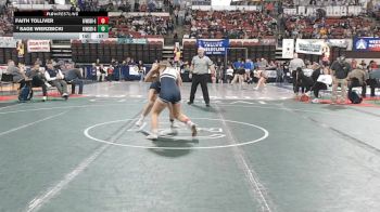 G - 130 lbs Cons. Round 3 - Sage Wierzbicki, Great Falls / Msdb (Girls) vs Faith Tolliver, Great Falls / Msdb (Girls)