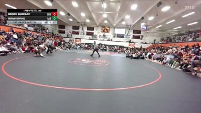 132 lbs 1st Place Match - Brody Shepard, Shoshoni vs Noah Irvine, Lander