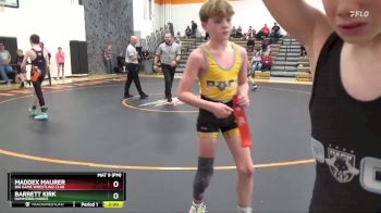 J-8 lbs Cons. Round 1 - Barrett Kirk, Hammerin Hawks vs Maddex Maurer, Big Game Wrestling Club