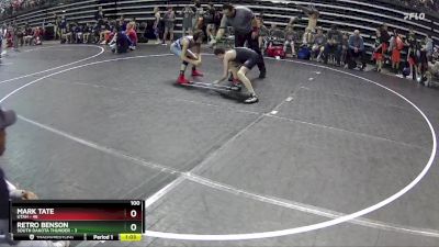 100 lbs Round 3 (6 Team) - Mark Tate, Utah vs Retro Benson, South Dakota Thunder