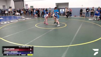 144 lbs X Bracket - Annika Johnson, Chugach Eagles Wrestling Club vs Chloe Cavan, Interior Grappling Academy