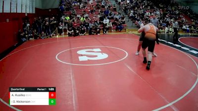 285 lbs Quarterfinal - Owen Nickerson, Corry Area Hs vs Alex Rusilko, Bentworth Hs