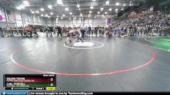 86 lbs Champ. Round 2 - Julian Tovar, Victory Wrestling-Central WA vs Cael Purcell, Team Real Life Wrestling