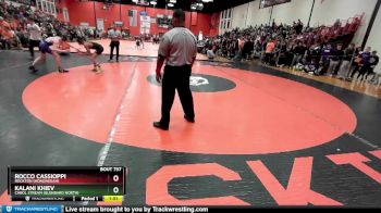 126 lbs Semifinal - Rocco Cassioppi, Rockton (HONONEGAH) vs Kalani Khiev, Carol Stream (GLENBARD NORTH)