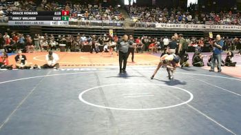 6A 120 lbs Quarterfinal - Emily Melhem, Katy Taylor vs Grace Romans, Allen