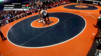 215 lbs Quarterfinals (8 Team) - John Keigher, Coal City vs Cohen Maness, Stanford (Olympia)