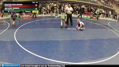 67 lbs Champ. Round 2 - Bryson Zunich, Badlands Elite vs Easton Bollinger, Enterprise