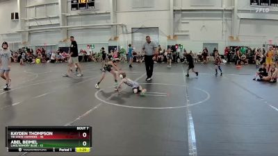 52 lbs Round 3 (6 Team) - Kayden Thompson, Tri State Hammers vs Abel Beimel, Lake/Armory Blue