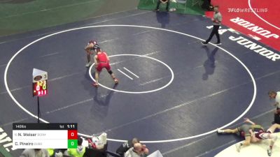 140 lbs Round Of 64 - Noah Weiser, Bermudian Springs vs Chase Pineiro, Dubois